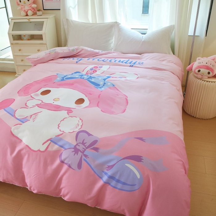 91家纺网 家纺一手货源 找家纺 蘭菲家纺 2024新款全棉大版卡通三丽鸥单品被套 去约会