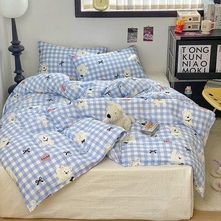 91家纺网 家纺一手货源 找家纺 TT.one 塔塔家居 2025新款卡通风全棉印花单被套 亲亲宝贝