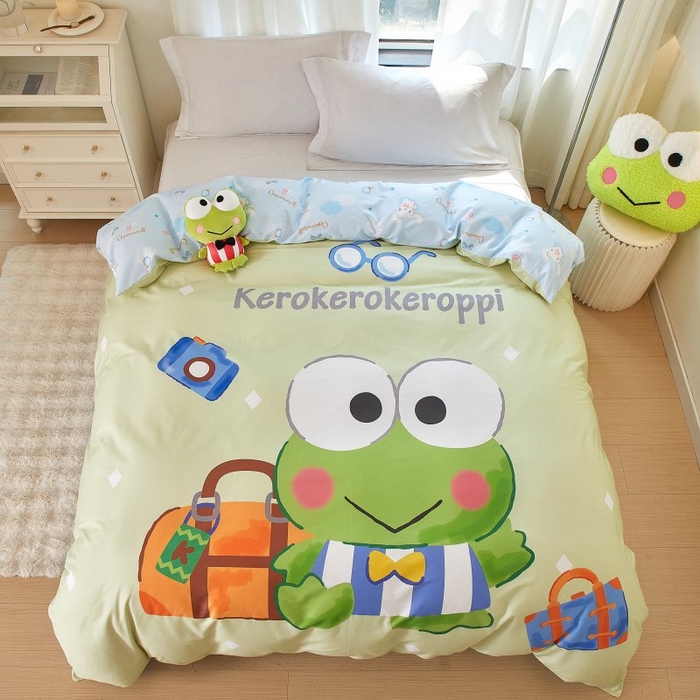 91家纺网 家纺一手货源 找家纺 蘭菲家纺 2024新款全棉大版卡通三丽鸥单品被套 旅行家