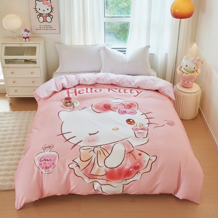 91家纺网 家纺一手货源 找家纺 蘭菲家纺 2024新款全棉大版卡通三丽鸥单品被套 甜睿