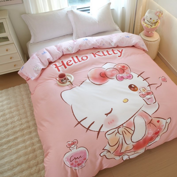 91家纺网 家纺一手货源 找家纺 蘭菲家纺 2024新款全棉大版卡通三丽鸥单品被套 甜睿