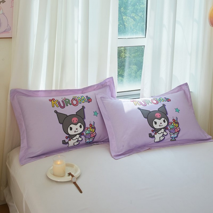 91家纺网 家纺一手货源 找家纺 蘭菲家纺 2024新款全棉大版卡通三丽鸥单品枕套 果茶