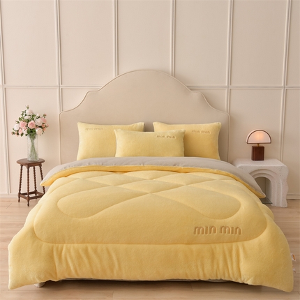 91家纺网 家纺一手货源 找家纺 （总）笙意家纺 2025新款A类刺绣加厚保暖牛奶绒冬被四件套