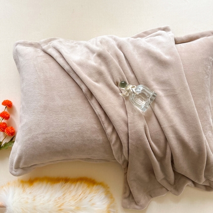 91家纺网 家纺一手货源 找家纺 （总）百寐 2024新款纯色牛奶绒抗静电加厚保暖信封加大枕套单品