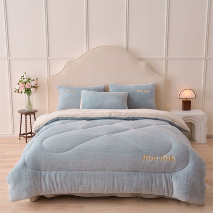 91家纺网 家纺一手货源 找家纺 （总）笙意家纺 2025新款A类刺绣加厚保暖牛奶绒冬被四件套