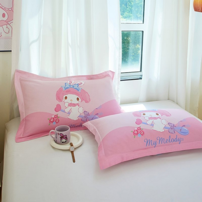 91家纺网 家纺一手货源 找家纺 蘭菲家纺 2024新款全棉大版卡通三丽鸥单品枕套 去约会