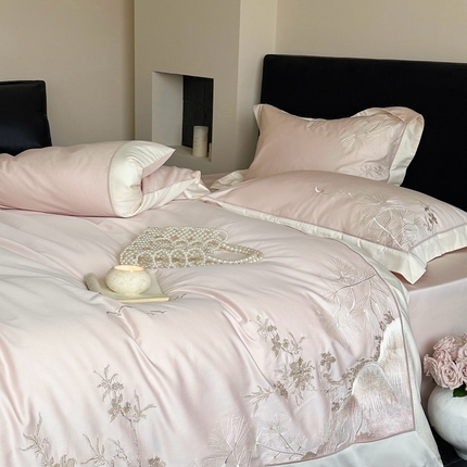 91家纺网 家纺一手货源 找家纺 （总）鹿班家居 2024新款100支长绒棉精密刺绣系列四件套-十二时漫 标准会员-20