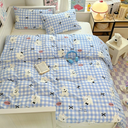 91家纺网 家纺一手货源 找家纺 TT.one 塔塔家居 2025新款卡通风全棉印花四件套-奶萌系列 亲亲宝贝