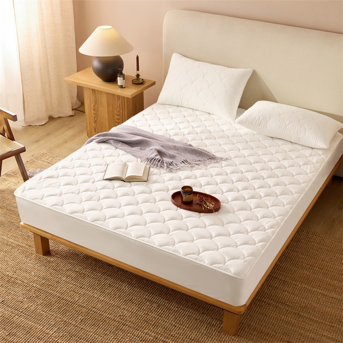 91家纺网 家纺一手货源 找家纺 三味舒屋 2024新款加高全棉夹棉床笠系列 半岛白