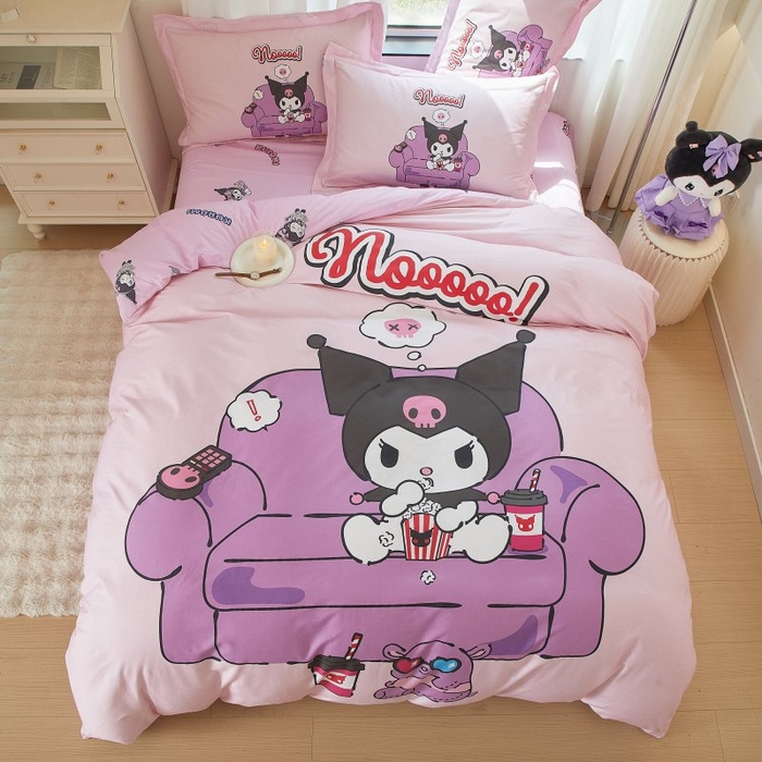 91家纺网 家纺一手货源 找家纺 蘭菲家纺 2024新款全棉大版卡通三丽鸥四件套 星期天