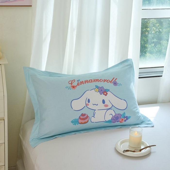 91家纺网 家纺一手货源 找家纺 蘭菲家纺 2024新款全棉大版卡通三丽鸥单品枕套 泡芙