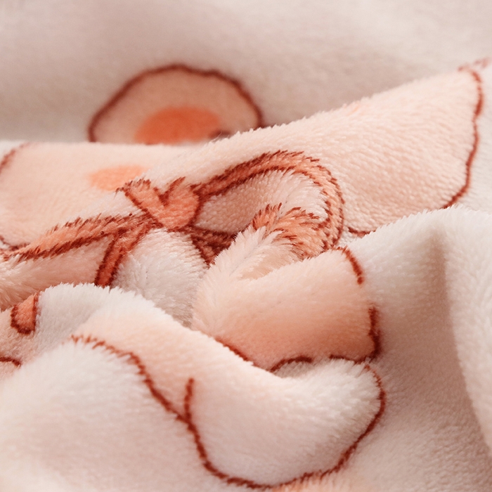 91家纺网 家纺一手货源 找家纺 2024新款加厚保暖小清新小版牛奶绒四件套 橙子熊