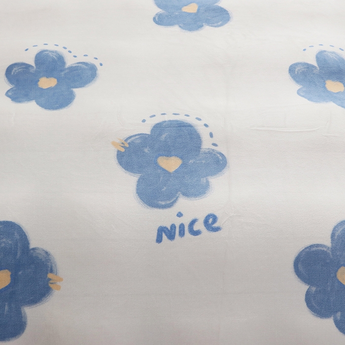 91家纺网 家纺一手货源 找家纺 2024新款加厚保暖小清新小版牛奶绒四件套 花韵