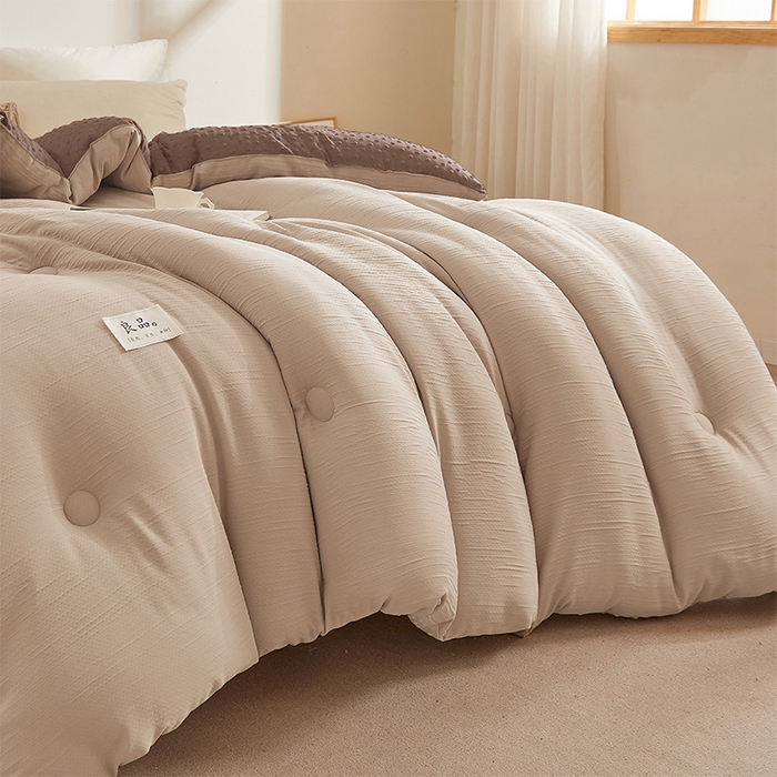 91家纺网 家纺一手货源 找家纺 （总）2024新款A类双层皱皱纱豆豆被子被芯