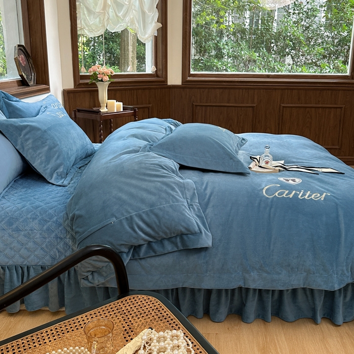 91家纺网 家纺一手货源 找家纺 尚美 2024新款床盖款工艺设计四件套-依连娜 宾利兰