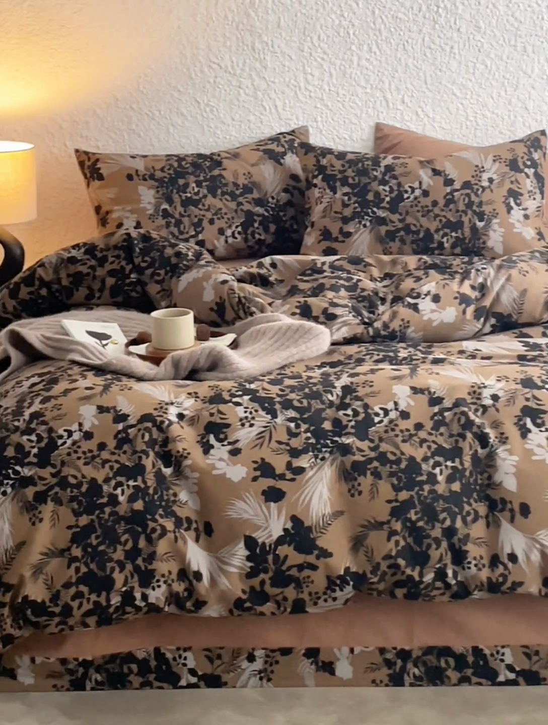 91家纺网 家纺一手货源 找家纺 千朵森 2024新款A类全棉活性陶瓷磨毛四件套 墨染