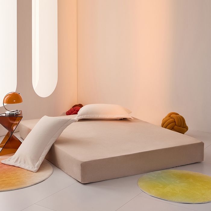 91家纺网 家纺一手货源 找家纺 LADYCOCO可可家居 2024新款牛奶3D绒立体雕花剪花单品系列-单床笠 卡其色