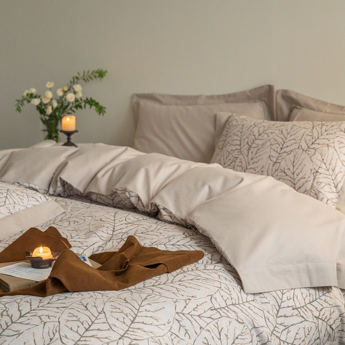 91家纺网 家纺一手货源 找家纺 窝米 2024新款全棉磨毛工艺拼角款四件套系列 晨梦