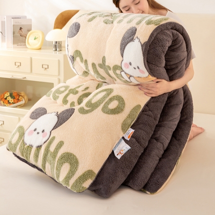 91家纺网 家纺一手货源 找家纺 （总）好梦来家纺（原锦茂家纺） 2025新款印花款A类雪花绒冬被羊羔绒冬被被芯冬季牛奶绒冬被