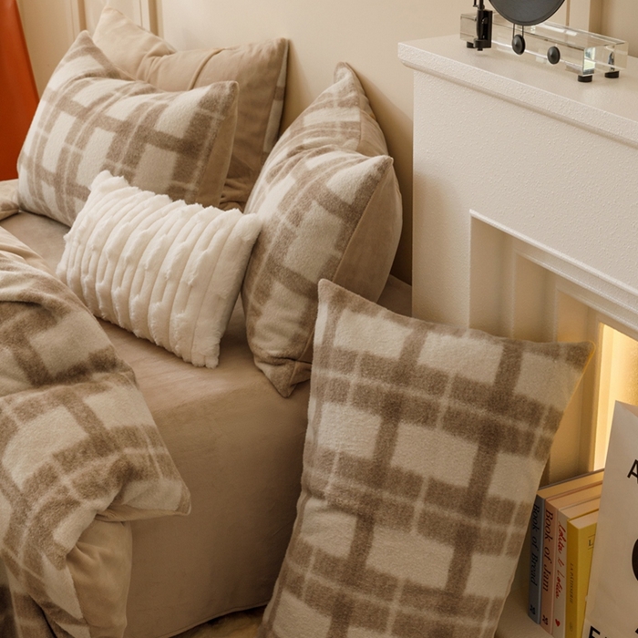 91家纺网 家纺一手货源 找家纺 金奇达家纺 2025秋冬保暖加厚绒类四件套多莉羊绒-希尔格 森格米咖