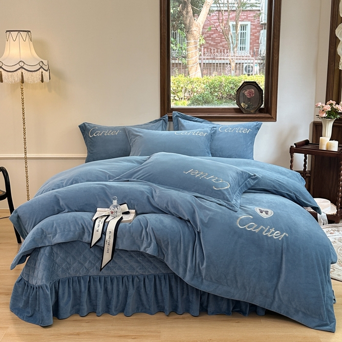 91家纺网 家纺一手货源 找家纺 尚美 2024新款床盖款工艺设计四件套-依连娜 宾利兰