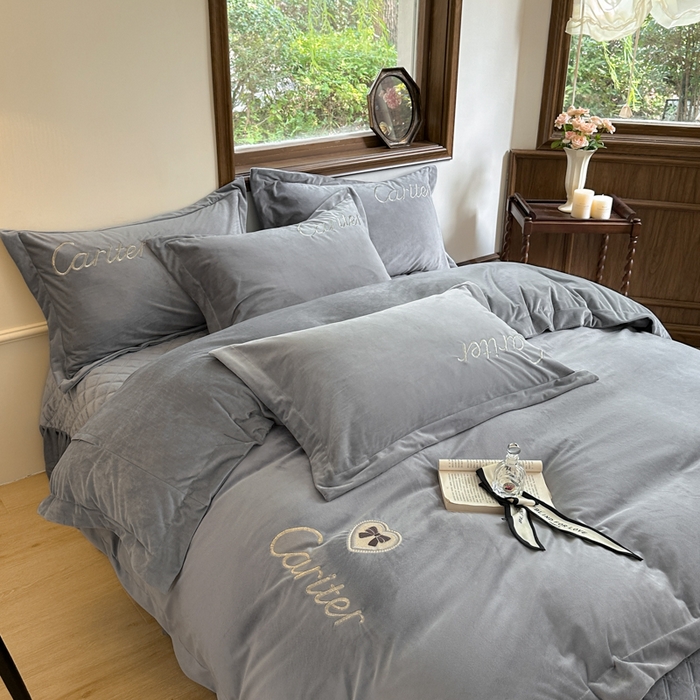 91家纺网 家纺一手货源 找家纺 尚美 2024新款床盖款工艺设计四件套-依连娜 高级灰