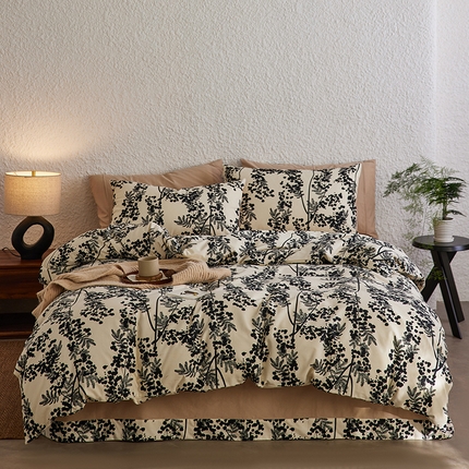 千朵森 2024新款A类全棉活性陶瓷磨毛四件套 晚棠