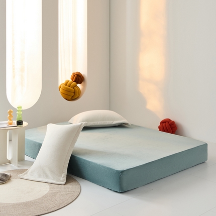 91家纺网 家纺一手货源 找家纺 LADYCOCO可可家居 2024新款牛奶3D绒立体雕花剪花单品系列-单床笠 蓝色