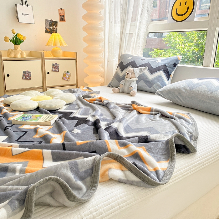 91家纺网 家纺一手货源 找家纺 慕尚家纺 2025新款雪貂绒高克重300g毛毯家用毛毯 波西米亚