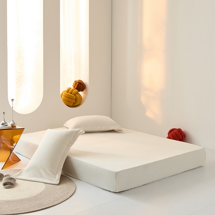 LADYCOCO可可家居 2024新款牛奶3D绒立体雕花剪花单品系列-单床笠 米白