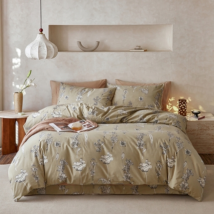 千朵森 2024新款A类全棉活性陶瓷磨毛四件套 秋屿