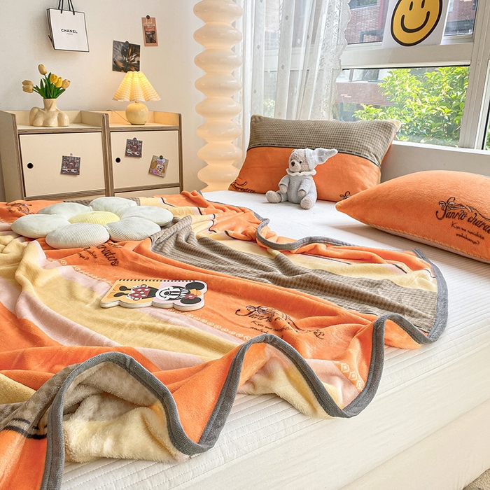 91家纺网 家纺一手货源 找家纺 慕尚家纺 2025新款雪貂绒高克重300g毛毯家用毛毯 绅士