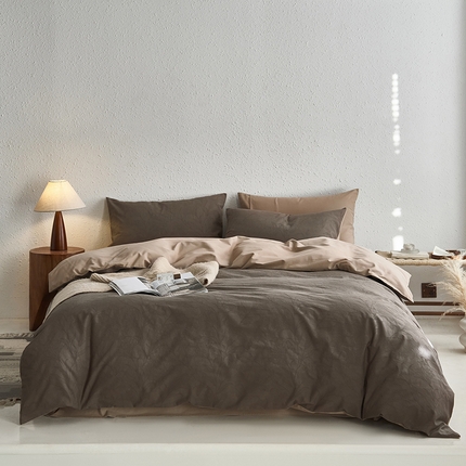 91家纺网 家纺一手货源 找家纺 （总）千朵森 2024新款全棉色织提花磨毛欧佩斯四件套-风格一