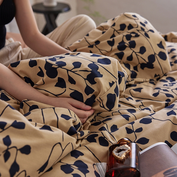 91家纺网 家纺一手货源 找家纺 千朵森 2024新款A类全棉活性陶瓷磨毛四件套 芊寻