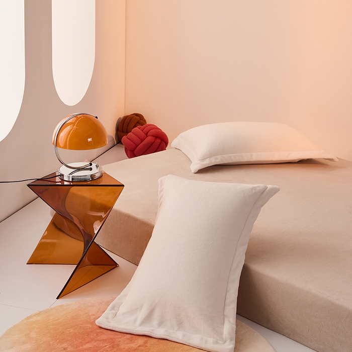 91家纺网 家纺一手货源 找家纺 LADYCOCO可可家居 2024新款牛奶3D绒立体雕花剪花单品系列-单床笠 卡其色