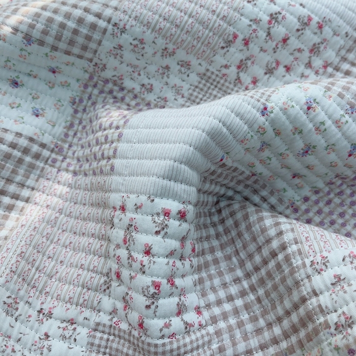 91家纺网 家纺一手货源 找家纺 2024新款棉加绒双面两用四季款床盖三件套 花西