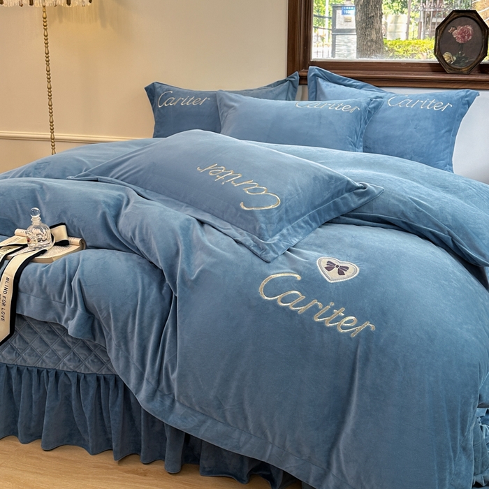 91家纺网 家纺一手货源 找家纺 尚美 2024新款床盖款工艺设计四件套-依连娜 宾利兰