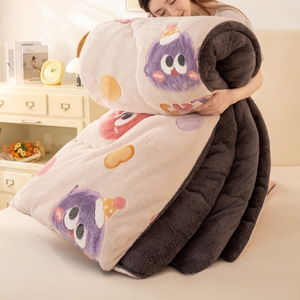 91家纺网 家纺一手货源 找家纺 （总）好梦来家纺（原锦茂家纺） 2025新款印花款A类雪花绒冬被羊羔绒冬被被芯冬季牛奶绒冬被