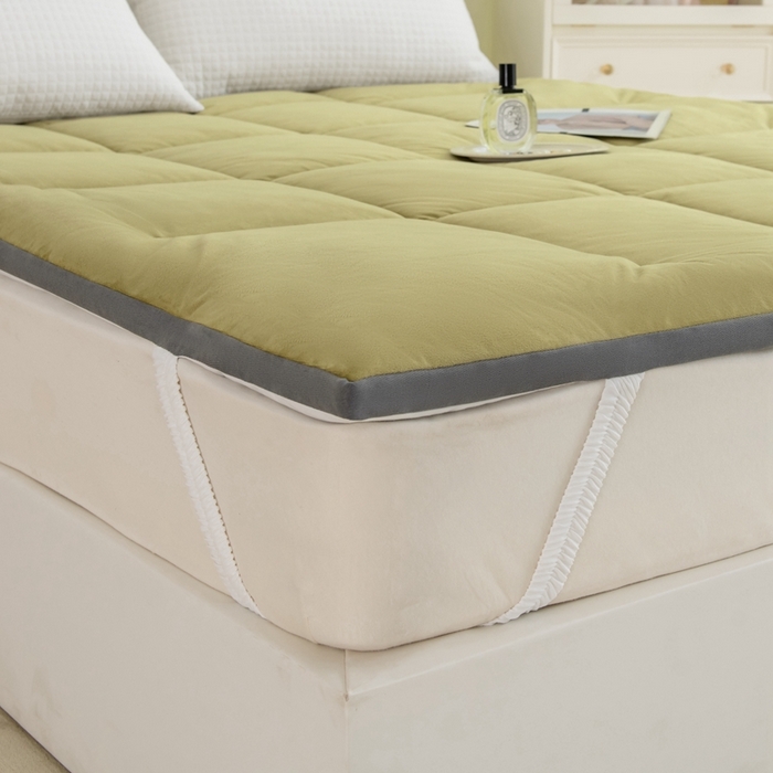 91家纺网 家纺一手货源 找家纺 LADYCOCO可可家居 2024新款亲肤舒适德绒床垫床褥-超暖系列 绿色