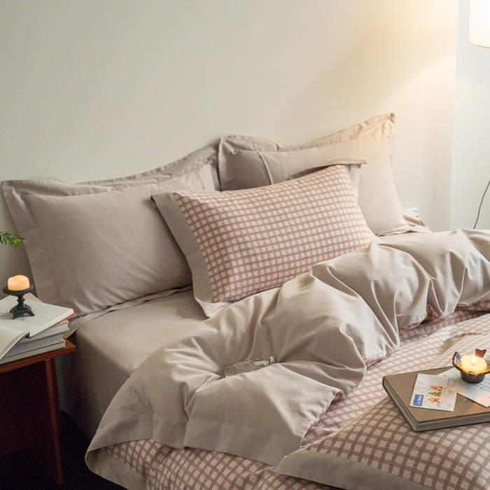 91家纺网 家纺一手货源 找家纺 窝米 2024新款全棉磨毛工艺拼角款四件套系列 华芙