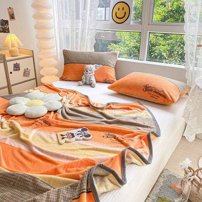 91家纺网 家纺一手货源 找家纺 慕尚家纺 2025新款雪貂绒高克重300g毛毯家用毛毯 绅士