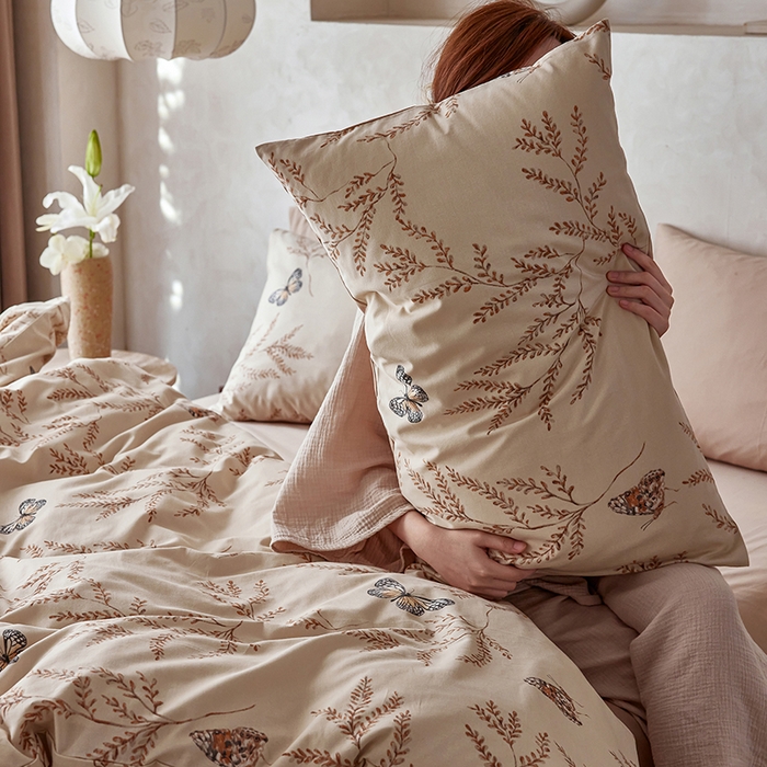 91家纺网 家纺一手货源 找家纺 千朵森 2024新款A类全棉活性陶瓷磨毛四件套 沐梦