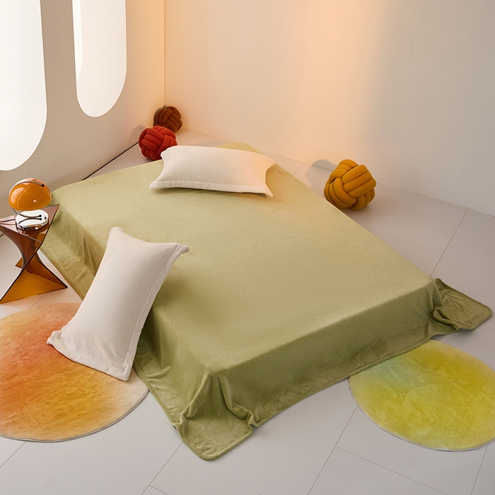 91家纺网 家纺一手货源 找家纺 （总）LADYCOCO可可家居 2024新款牛奶3D绒立体雕花剪花单床单