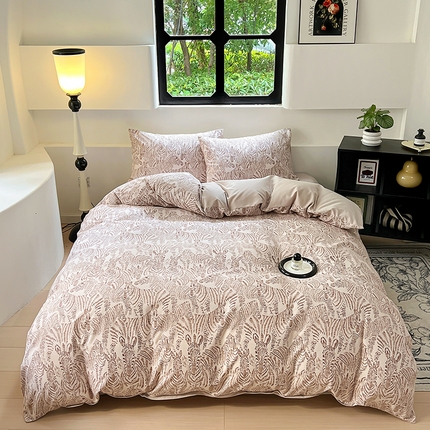 91家纺网 家纺一手货源 找家纺 （总）田野 2024新款纯棉全棉磨毛印花四件套系列