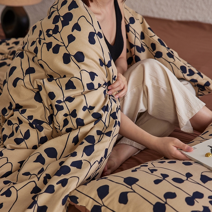 91家纺网 家纺一手货源 找家纺 千朵森 2024新款A类全棉活性陶瓷磨毛四件套 芊寻