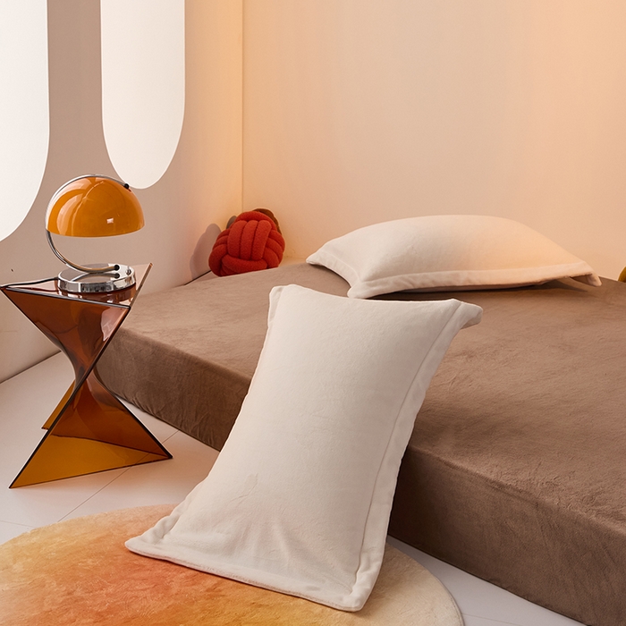 91家纺网 家纺一手货源 找家纺 LADYCOCO可可家居 2024新款牛奶3D绒立体雕花剪花单品系列-单床笠 深咖