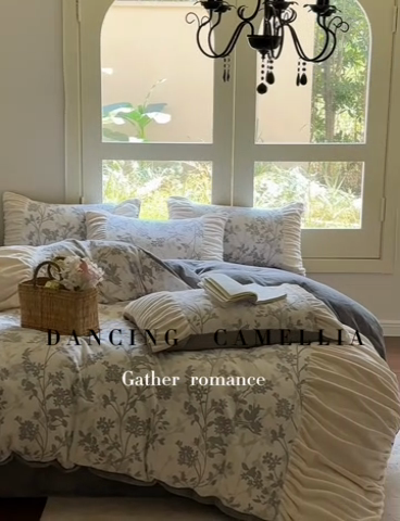 91家纺网 家纺一手货源 找家纺 慕澄家纺 2024新款法式轻奢款琢色烂花牛奶绒四件套 约定