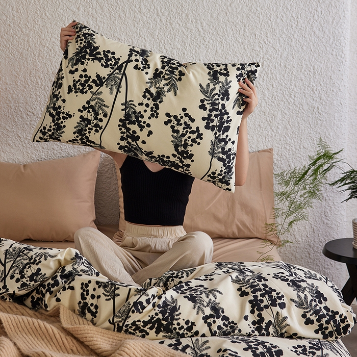 91家纺网 家纺一手货源 找家纺 千朵森 2024新款A类全棉活性陶瓷磨毛四件套 晚棠