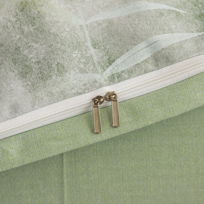 91家纺网 家纺一手货源 找家纺 2024新款全棉加厚长绒棉数码印花四件套 云如月-绿