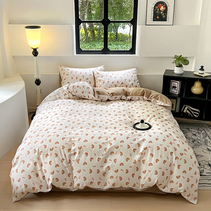 91家纺网 家纺一手货源 找家纺 （总）田野 2024新款纯棉全棉磨毛印花四件套系列